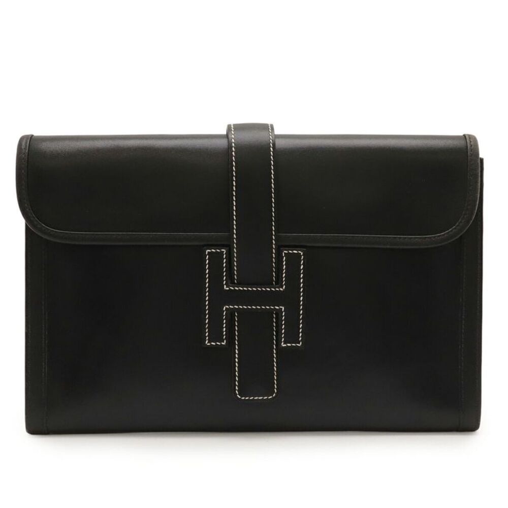 Hermes Jige PM Leather Clutch